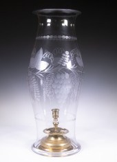 EARLY BRASS CANDLESTICK WITH H