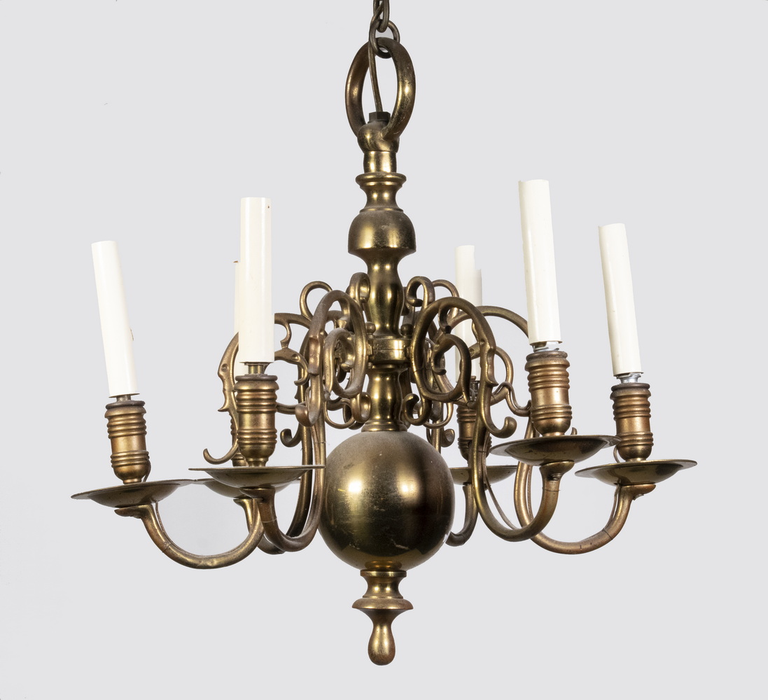 EARLY BRASS CHANDELIER 18th c.