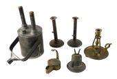 EARLY BRASS LIGHTING, SIX PIEC