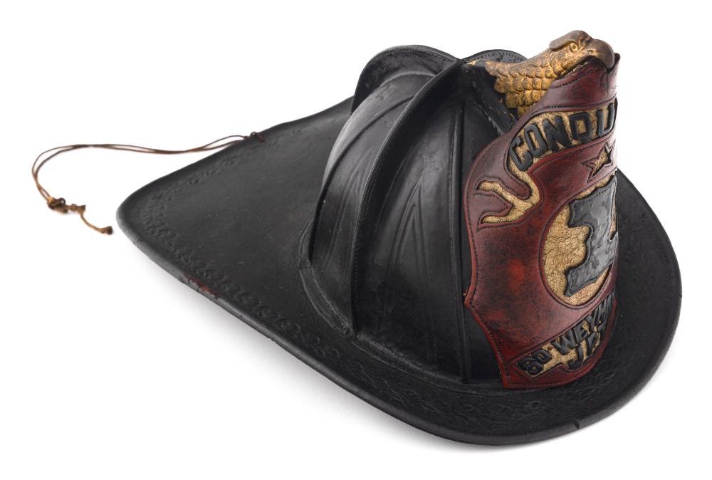 EARLY CAIRNS LEATHER FIRE HELMET