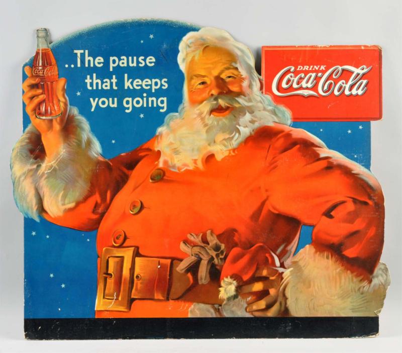 Early Cardboard Coca-Cola Santa
