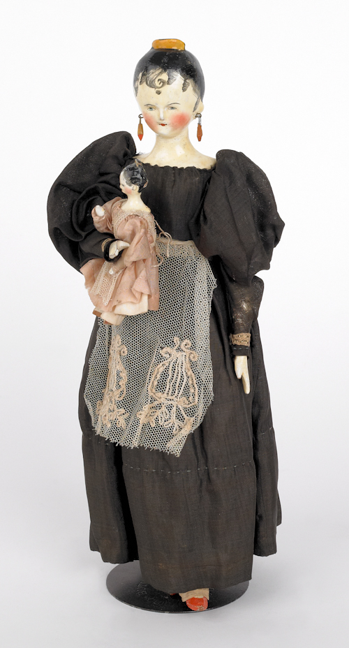Early carved and painted wooden