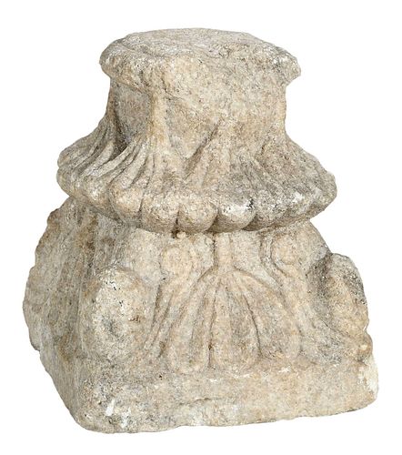 EARLY CARVED FIGURAL MARBLE