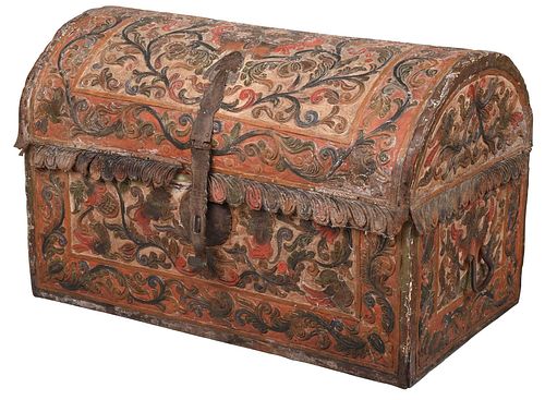 EARLY CARVED, POLYCHROMED, AND