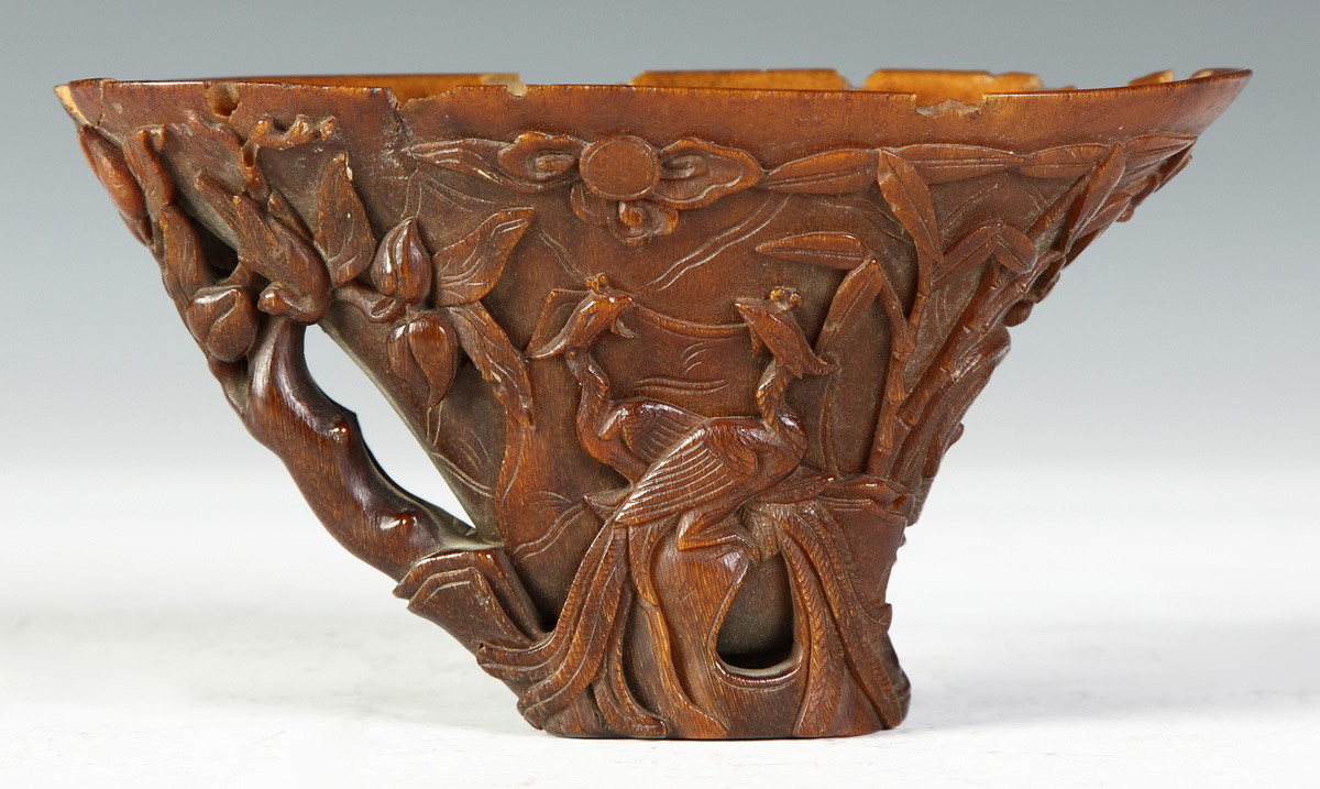 Early Carved Rhinoceros Horn