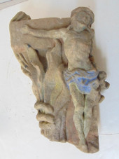 EARLY CARVED STONE FRAGMENT, J