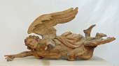 EARLY CARVED WOOD ITALIAN WING