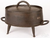 EARLY CAST IRON DUTCH OVEN, 18