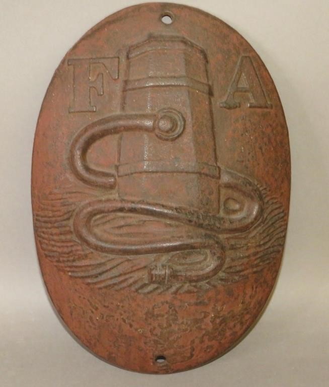 EARLY CAST IRON FIRE MARK FOR