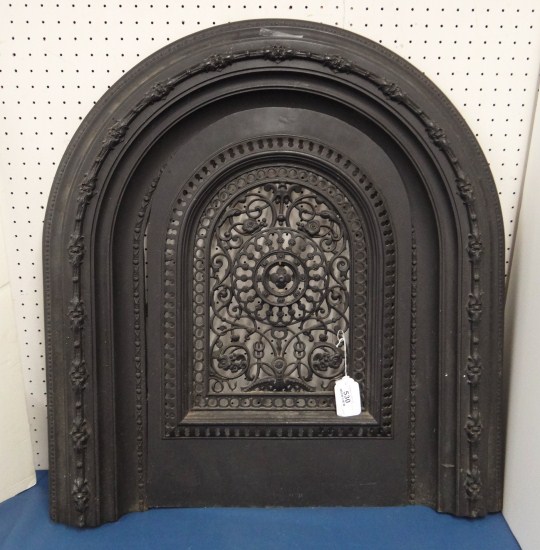 Early cast iron fireplace