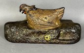 EARLY CAST IRON HEN & CHICK ME