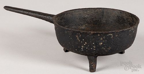 EARLY CAST IRON THREE LEGGED PAN,