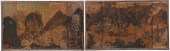 EARLY CHINESE 10 PANEL MURAL P
