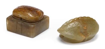 Early Chinese brown jade tortoise