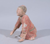 EARLY CHINESE POLYCHROMED POTT