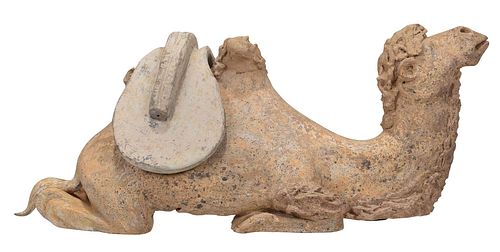EARLY CHINESE POTTERY MODEL OF A