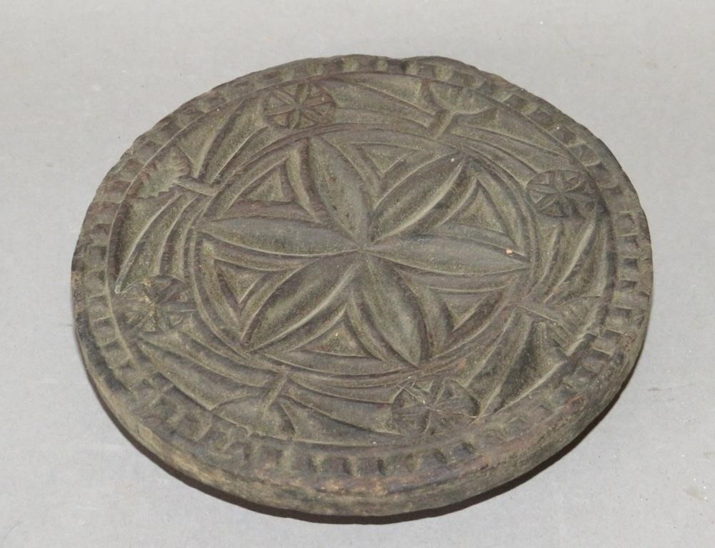 EARLY CHIP CARVED TWO-SIDED