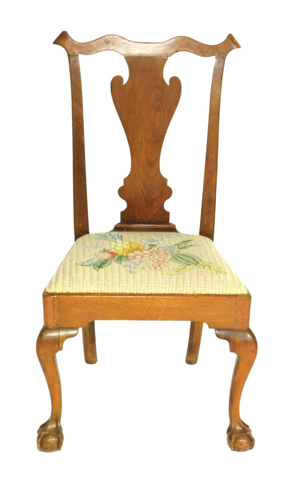 EARLY CHIPPENDALE SIDE CHAIR,