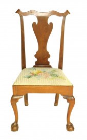 EARLY CHIPPENDALE SIDE CHAIR,