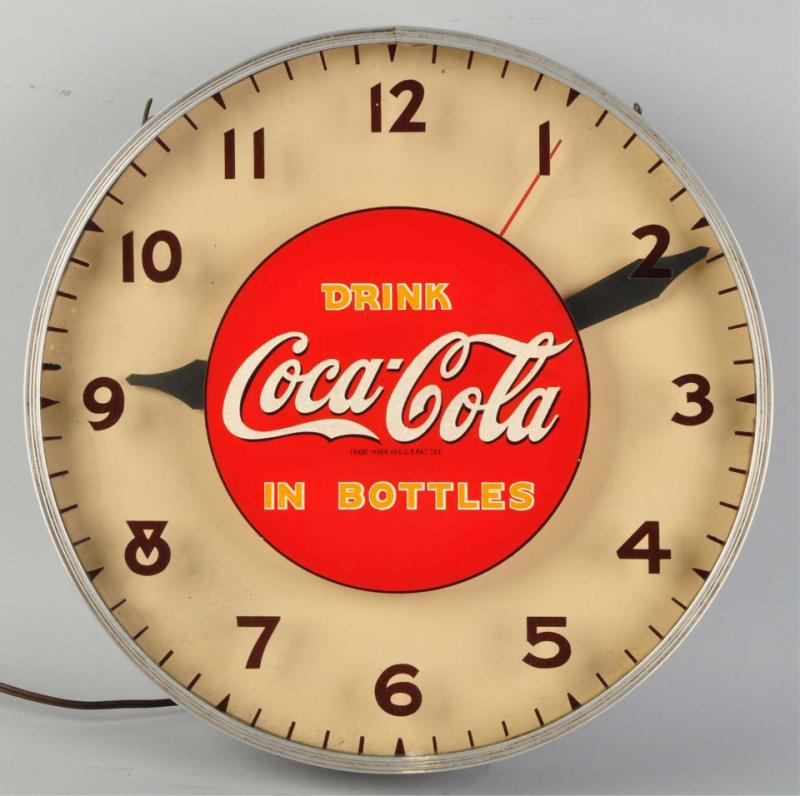 Early Coca-Cola Electric Clock. 