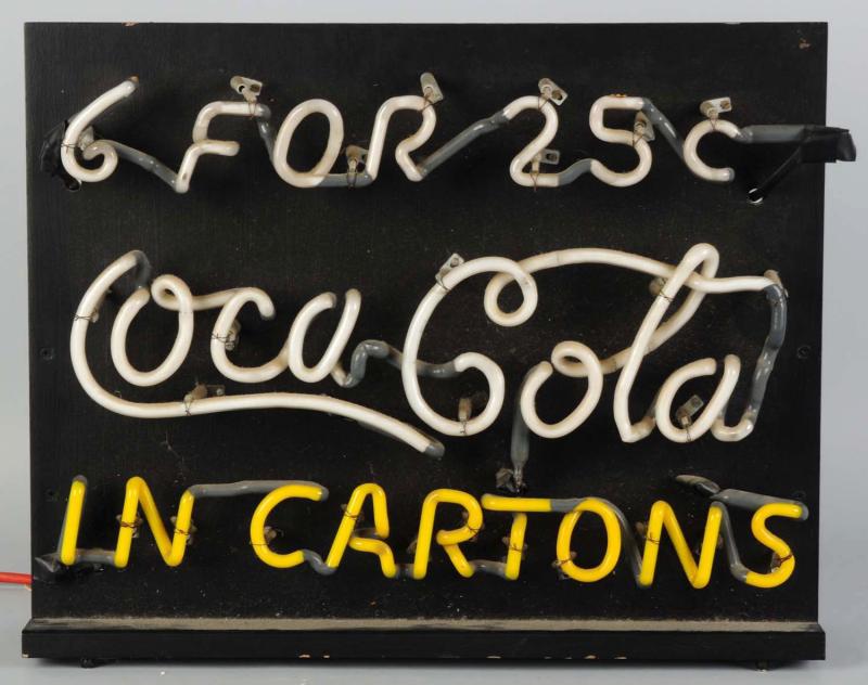 Early Coca-Cola Neon Sign.  Circa