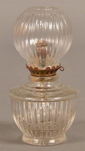 EARLY COLORLESS GLASS RIBBED F