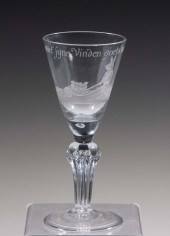EARLY CONTINENTAL ENGRAVED GLA