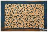 EARLY CREWELWORK CURTAIN, LATE