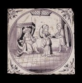 EARLY DELFT PICTORIAL TILE 18t