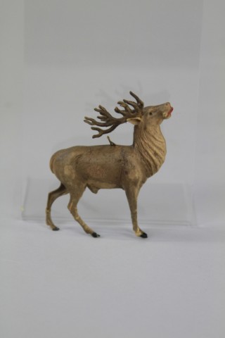 EARLY DRESDEN REINDEER ORNAMENT