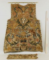 EARLY EMBROIDERED VESTMENT PAN