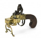 EARLY ENGLISH BRASS TINDER LIG
