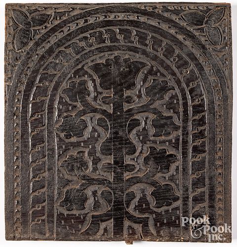 EARLY ENGLISH CARVED BLANKET