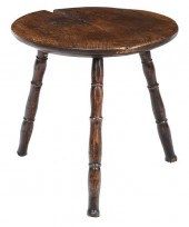 EARLY ENGLISH ELM CRICKET TABL