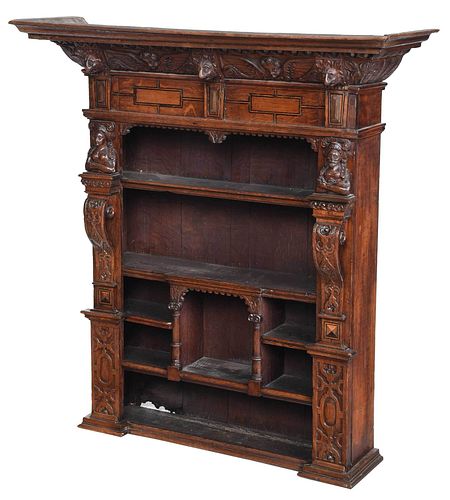 EARLY ENGLISH MANNERIST CARVED