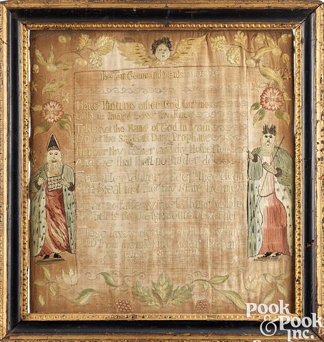 EARLY ENGLISH NEEDLEWORK, DATED