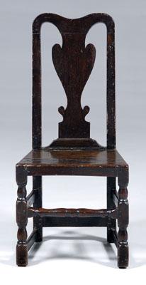 Early English oak side chair, oak