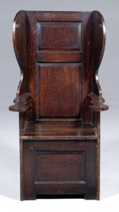 Early English oak wainscot cha