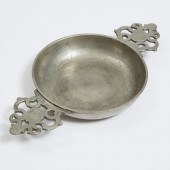 Early English Pewter Porringer
