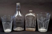 EARLY ETCHED STEIGEL TYPE GLAS