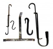 EARLY FIREPLACE IRON HOOK ACCE