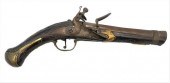 EARLY FLINTLOCK PISTOL, 18TH C