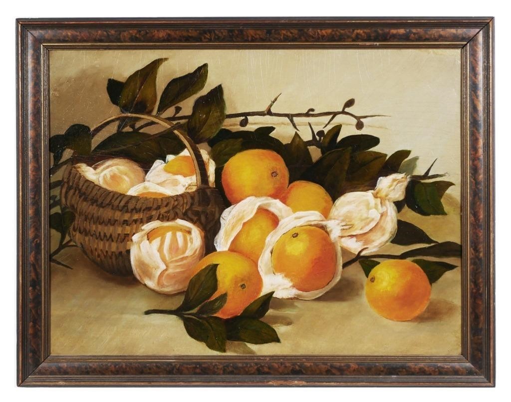 EARLY FLORIDA OIL PAINTING, WRAPPED