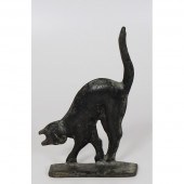 Early Folk Art Black Cat Cast