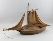 EARLY FOLK ART POND MODEL OF A