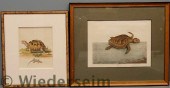 Early framed and matted print