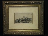 Early framed etching after Rem