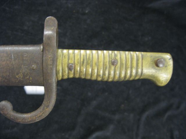 Early French Bayonet brass handle