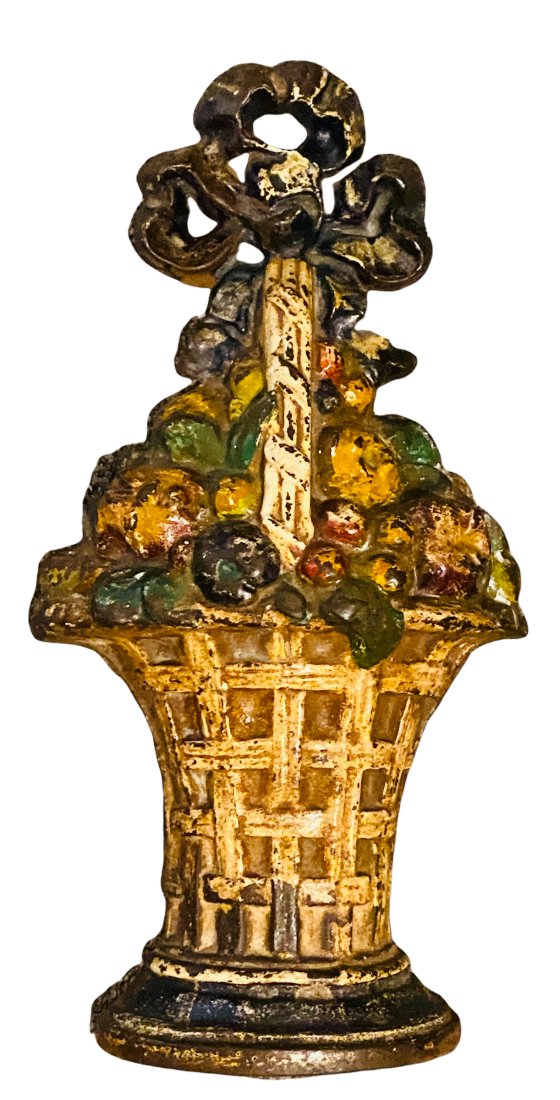EARLY FRUIT BASKET DOOR STOP WITH