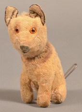 EARLY GERMAN MOHAIR DOG TOY.Ea